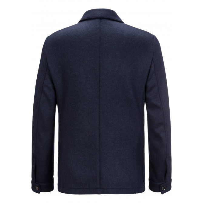 Carl Gross Fine Wool Unlined Shacket Navy